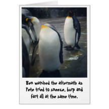 penguins birthday card