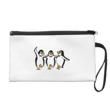 Penguins Dancing Wristlet Purse