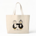 Penguins Getting Married Just Married bags