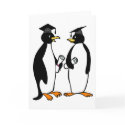 Penguins Graduation Cartoon cards