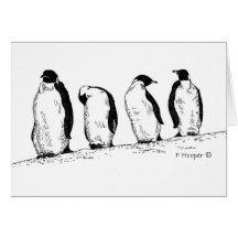 Penguins Greeting Card
