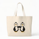 Penguins Holding Hands bags