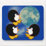 Penguins Howling at the Moon Sexy T shirt Mouse Pad