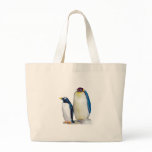 Penguins Large Canvas Tote bags