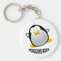 PENGUINS ROCK KEY CHAIN