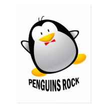 PENGUINS ROCK POST CARD