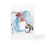 PENGUIN'S SERENADE , white blue red black Cards