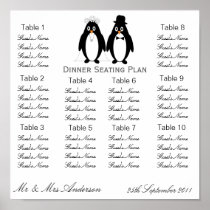 Penguins Wedding Dinner Seating Plan