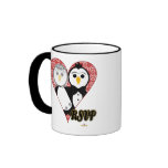Penguins Wedding Lace Heart RSVP mugs