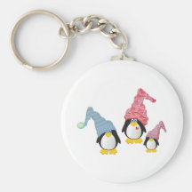 Penguins With Hats Keychains