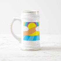 Penguins with ice cream and balloons mugs