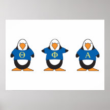 Penguins with Shirts Print