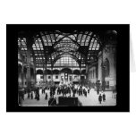 Penn Station NYC 1910 Magic Lantern Slide Card