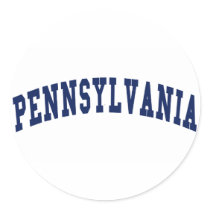 Pennsylvania College Round Stickers