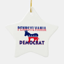 Pennsylvania Democrat Christmas Tree Ornament
