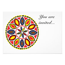 Pennsylvania-Dutch Daddy Good Luck Hex Invitation
