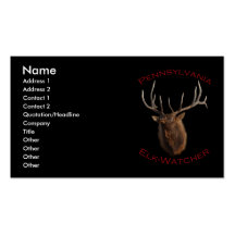 Pennsylvania Elk-Watcher Business Card Template