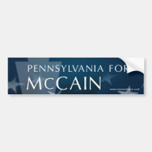 Pennsylvania for McCain 2008 Bumper Sticker
