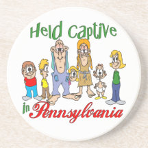 Pennsylvania Funny Trailer Park Sandstone Coaster