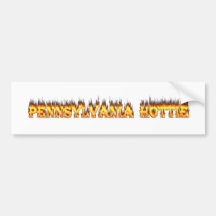 pennsylvania hottie fire and flames bumper stickers