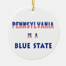 Pennsylvania is a Blue State Ornaments