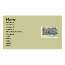 Pennsylvania Map and State Flag business cards