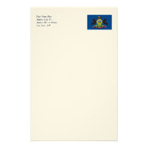 Pennsylvania Map and State Flag stationery