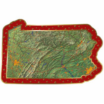 Pennsylvania Map Christmas Ornament Cut Out