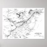 Pennsylvania Railroad Electrified Lines Map 1956 posters