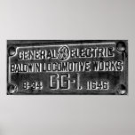 Pennsylvania Railroad GG-1 #4800 Builders Plate posters