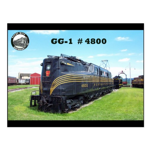 Pennsylvania Railroad Locomotive GG-1 #4800 -2- Postcard