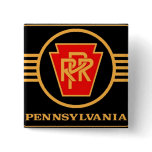 Pennsylvania Railroad Logo, Black & Gold buttons