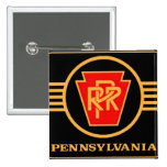 Pennsylvania Railroad Logo, Black & Gold Buttons