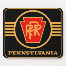 Pennsylvania Railroad Logo, Black & Gold Mouse Mat