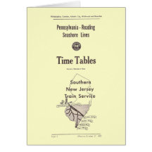 Pennsylvania Reading Seashore Lines 1957 Greeting Cards