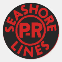 Pennsylvania Reading Seashore Lines Logo Round Sticker