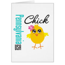 Pennsylvania USA Chick Cards