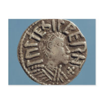 Penny Aethelberht Anglo-Saxon King East Anglia. Postcard