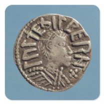 Penny Aethelberht Anglo-Saxon King East Anglia. Square Sticker