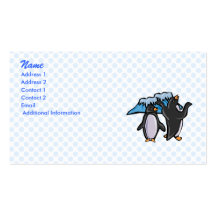 Penny and Perry Penguin Business Card Template