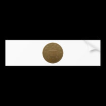 Penny coin bumper stickers