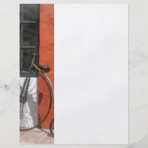 Penny-Farthing in Front of Bike Shop Custom Flyer
