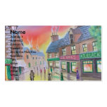 Penny Farthing wet street scene painting Business Card
