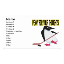 Penny For Your Thoughts Business Card Template
