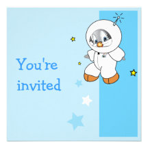 Penny Penguin Astronaut Custom Announcement