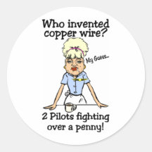 Penny Round Sticker