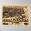Pensacola, FL Panoramic Map - 1885 posters