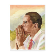 Pensive Obama Post Cards