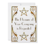Pentacle in Gold Invitation