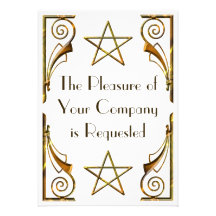 Pentacle in Gold Invites